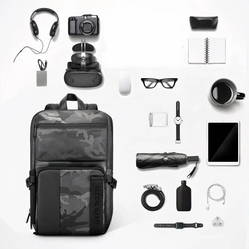 Mochila deportiva con estampado de camuflaje - Imagen 2