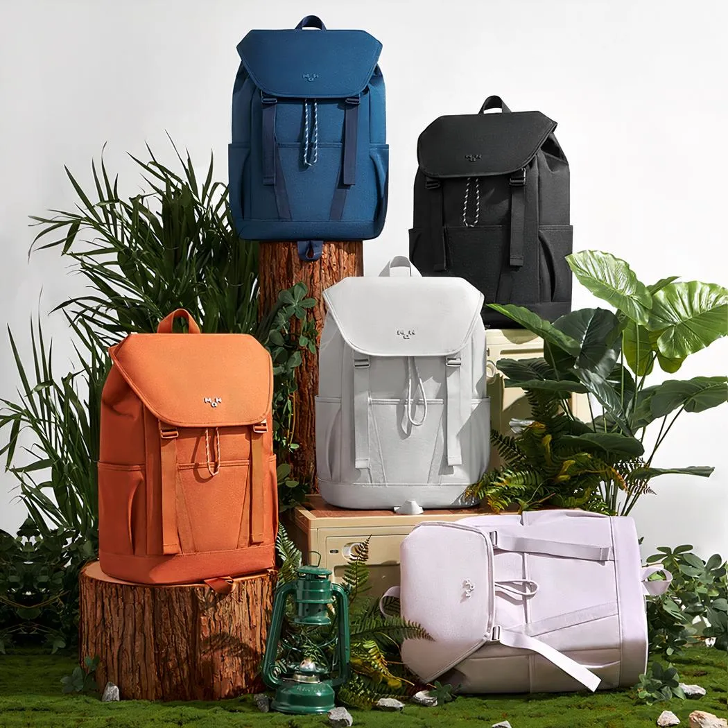 Mochila impermeable ergonómica de gran capacidad naranja - Imagen 2