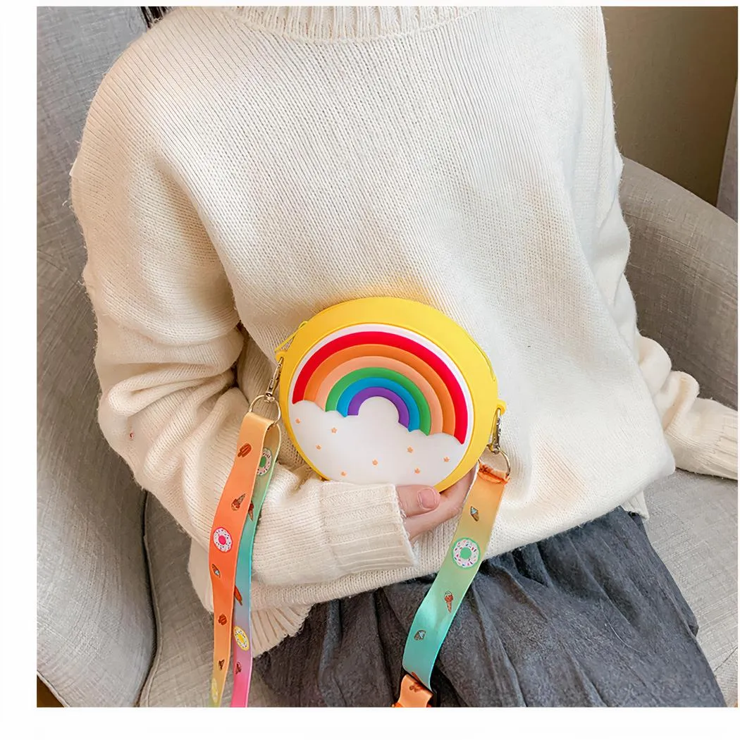 Bolso arco iris con correa ancha ajustable - Imagen 3