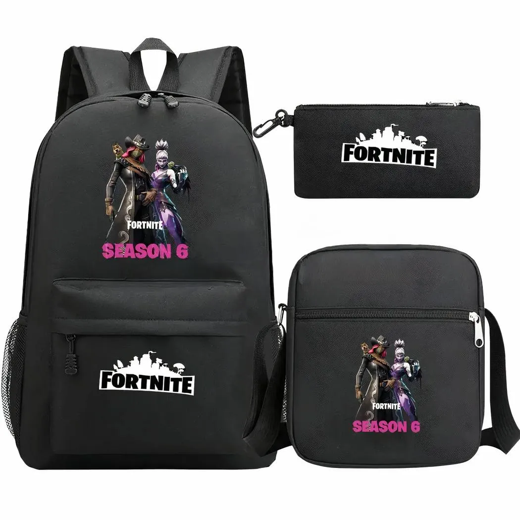 Juego de 3 piezas de mochila negra Fortnite - Imagen 6