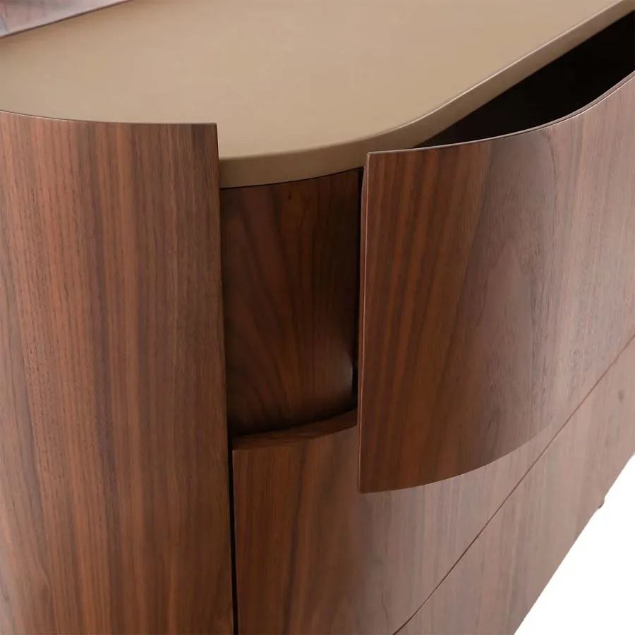 Aslen Chest of drawers Wood & Leather La Redoute - Imagen 3