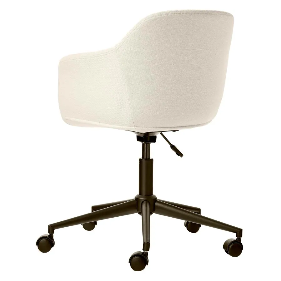 Silla de oficina Fiji Tapizado blanco Westwing - Imagen 3