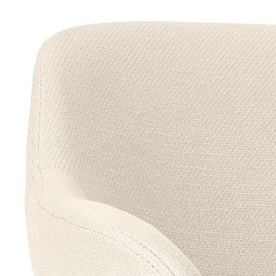 Silla de oficina Fiji Tapizado blanco Westwing - Imagen 2