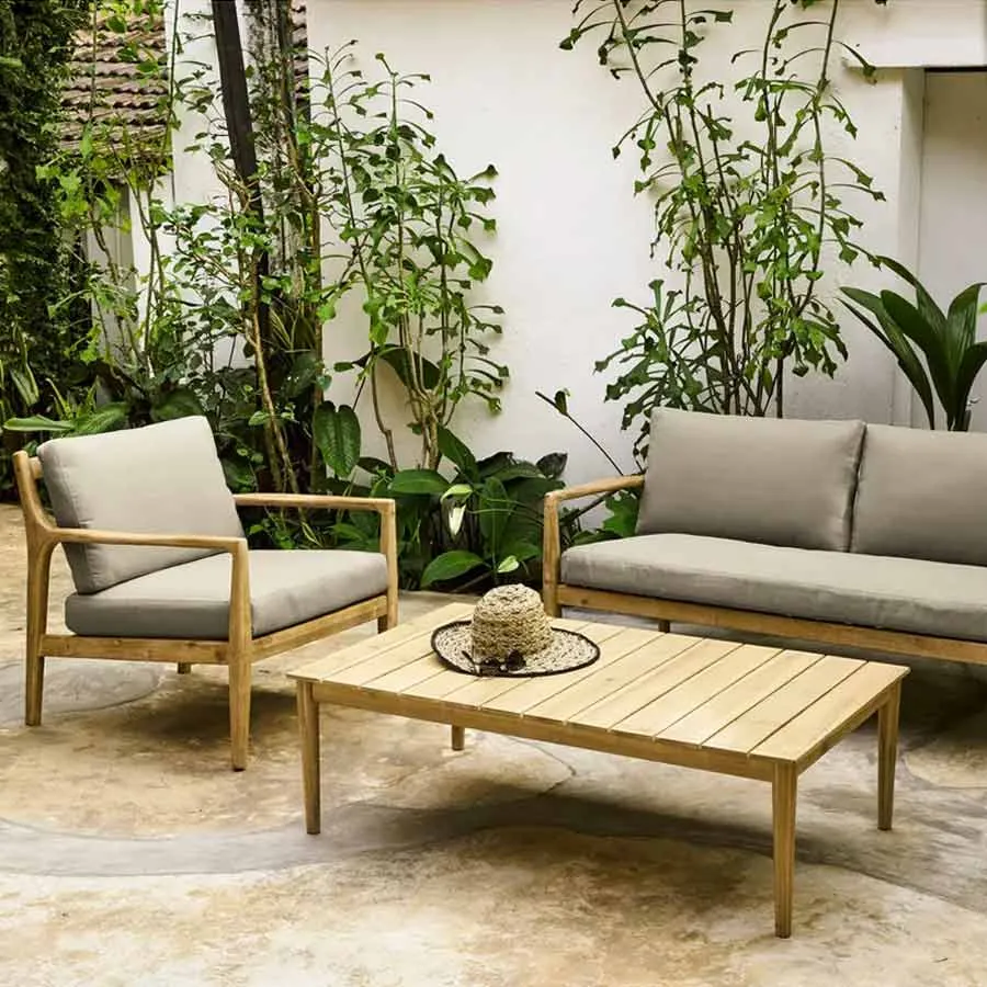 Sillón de jardín Indiana Madera de acacia Maisons du Monde - Imagen 2