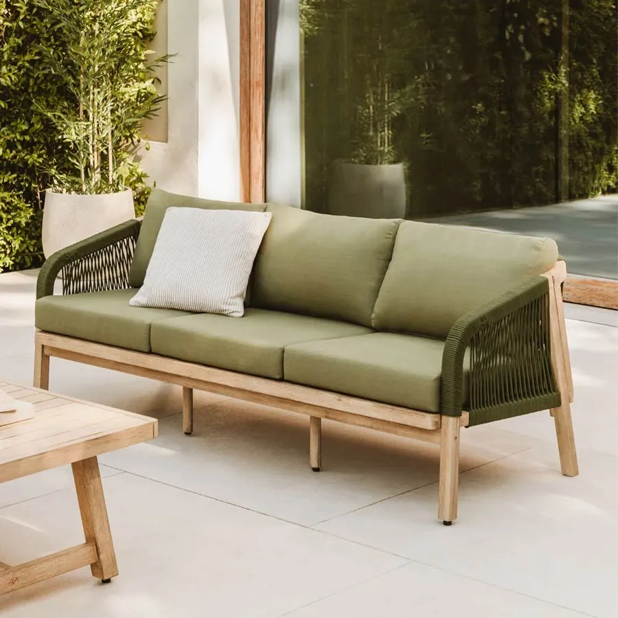 Sofá de jardín Dubai Madera de acacia Sklum - Imagen 4