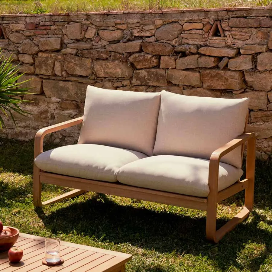 Sofá exterior Sacaleta Madera eucalipto Kave Home - Imagen 2