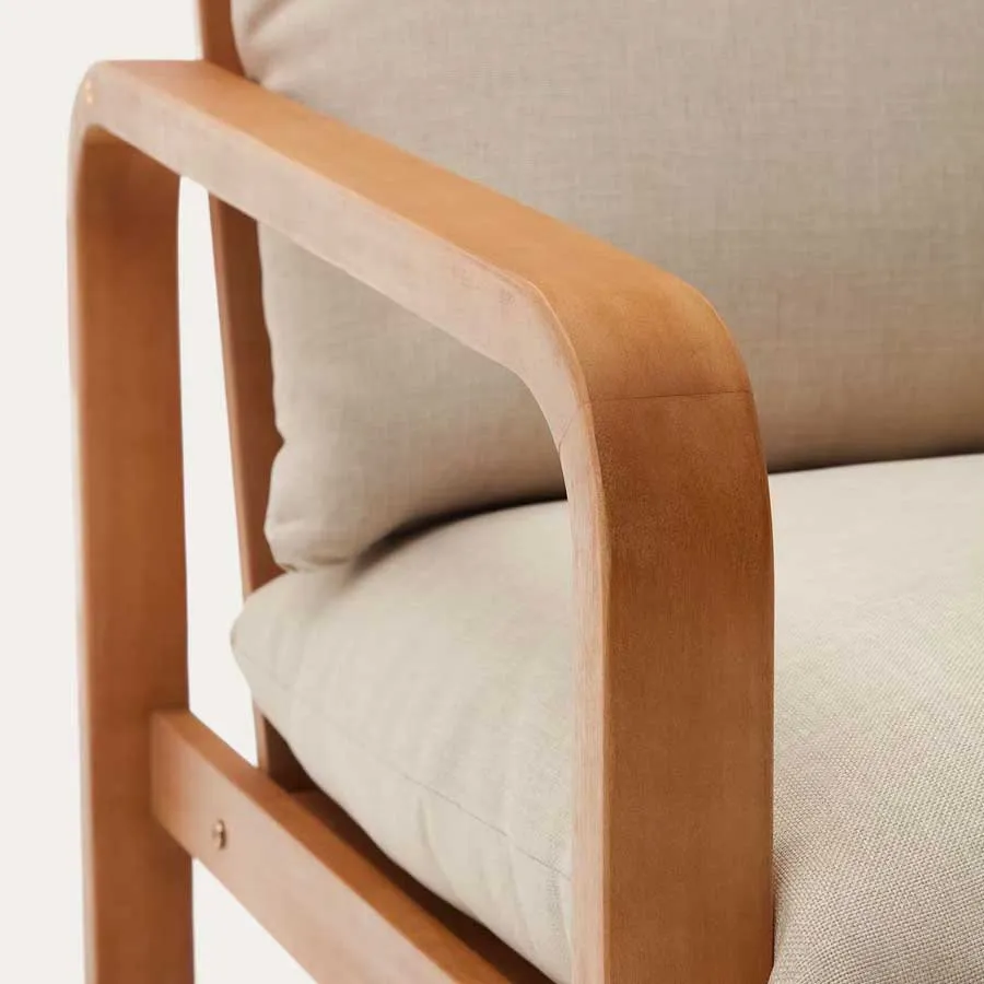 Sofá exterior Sacaleta Madera eucalipto Kave Home - Imagen 3